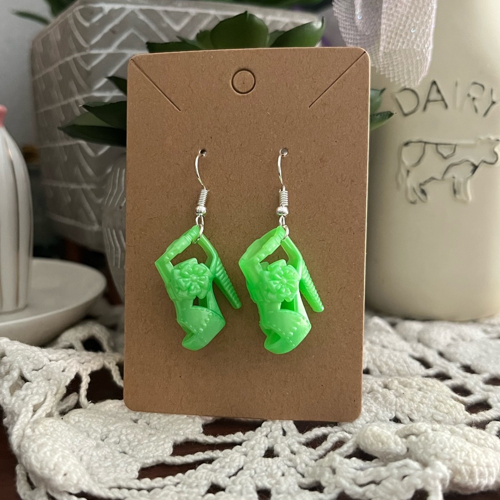 *3 for $20* Floral Heeled Sandal Barbie Shoe Earrings